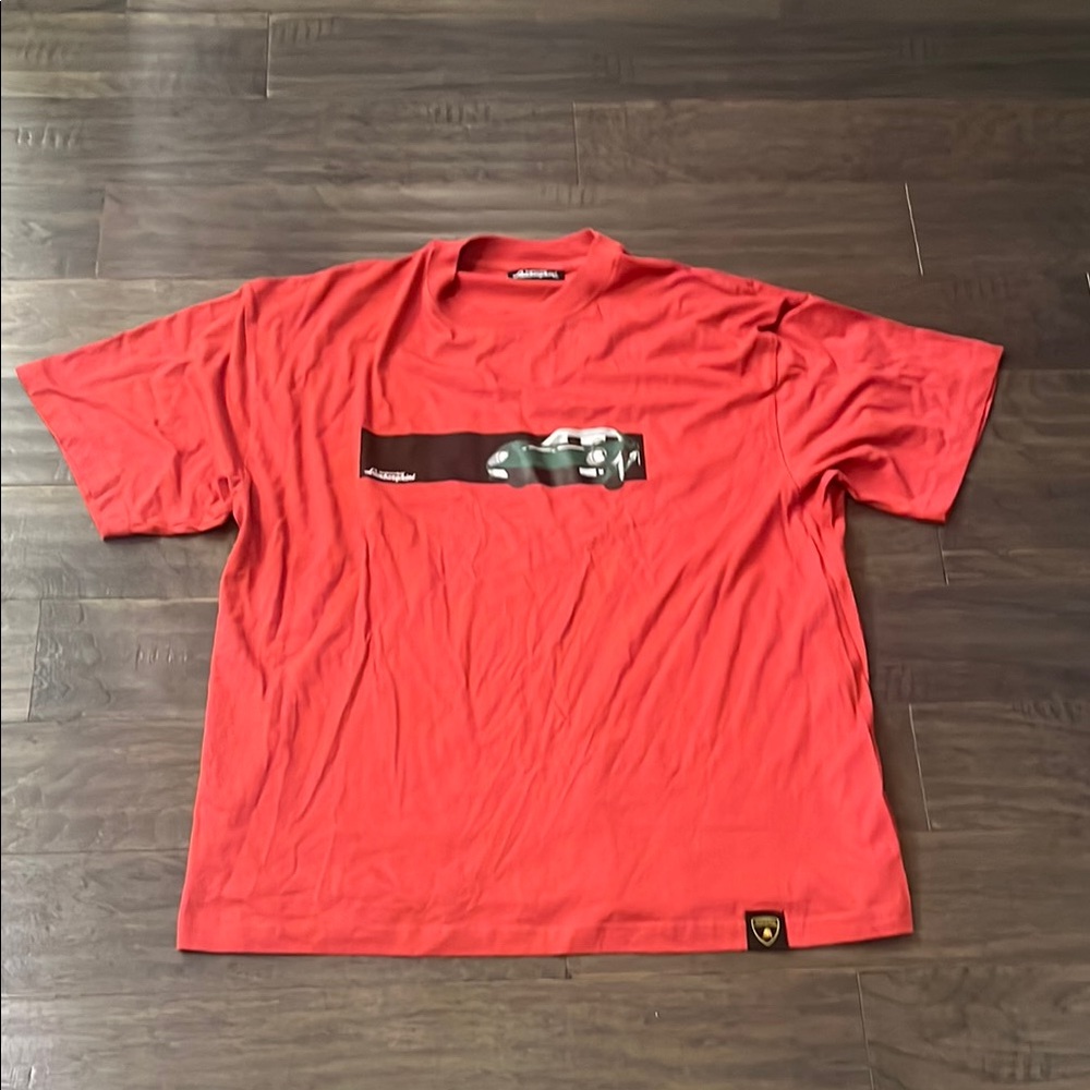 Lamborghini Miura T Shirt red Authentic Made in Italy Mens Size XXL